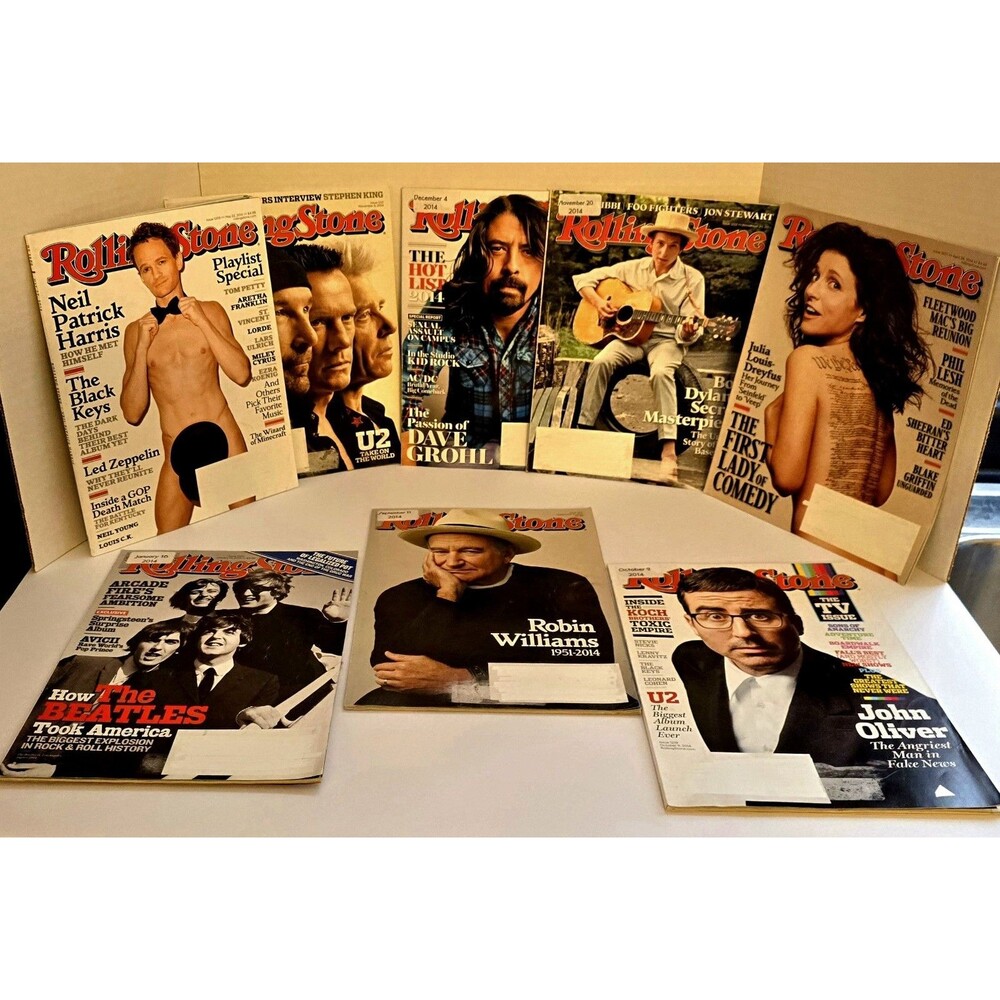 8 Rollingstone Magazines 2014 U2 Dave Grohl Beatles Bob Dylan Robin Williams